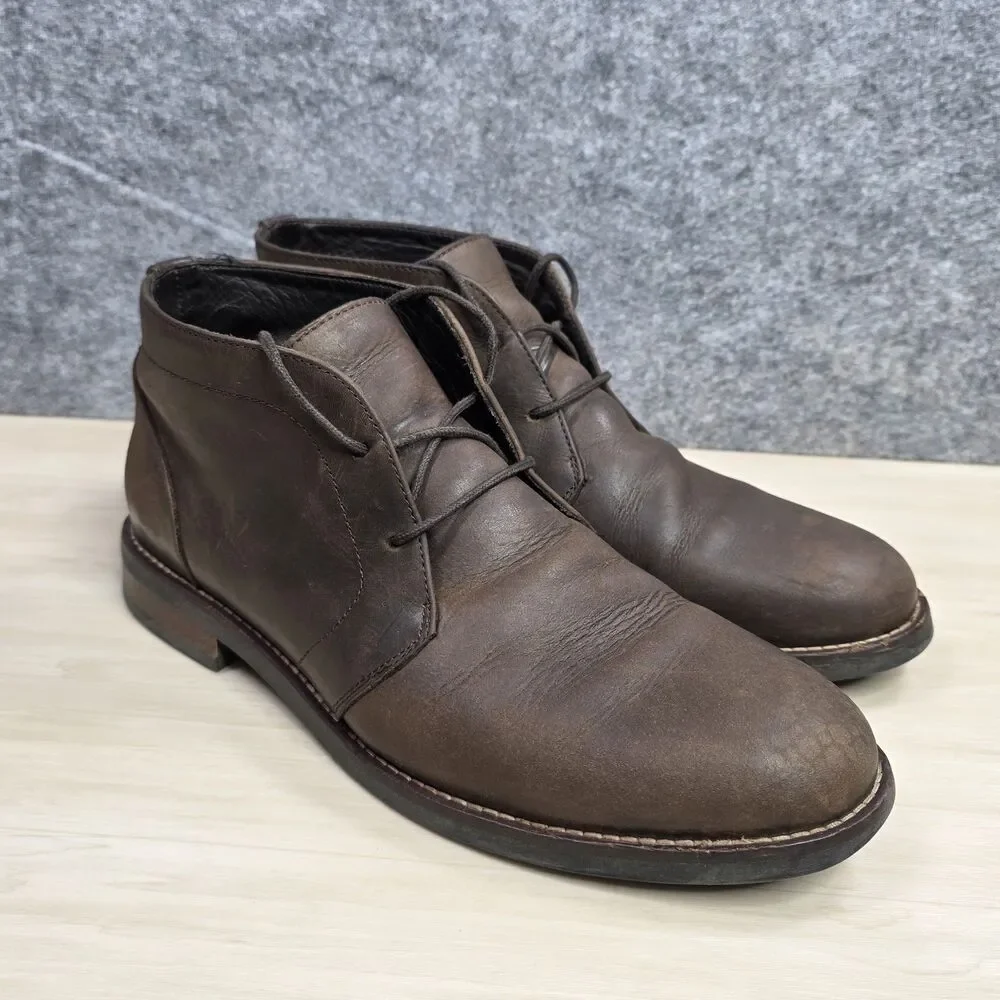 Rhodes Felix Chukka Lace Up Boots Huckberry Brown Leather Men's US Size‎ 10